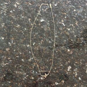 14k Gold Heartbeat Necklace